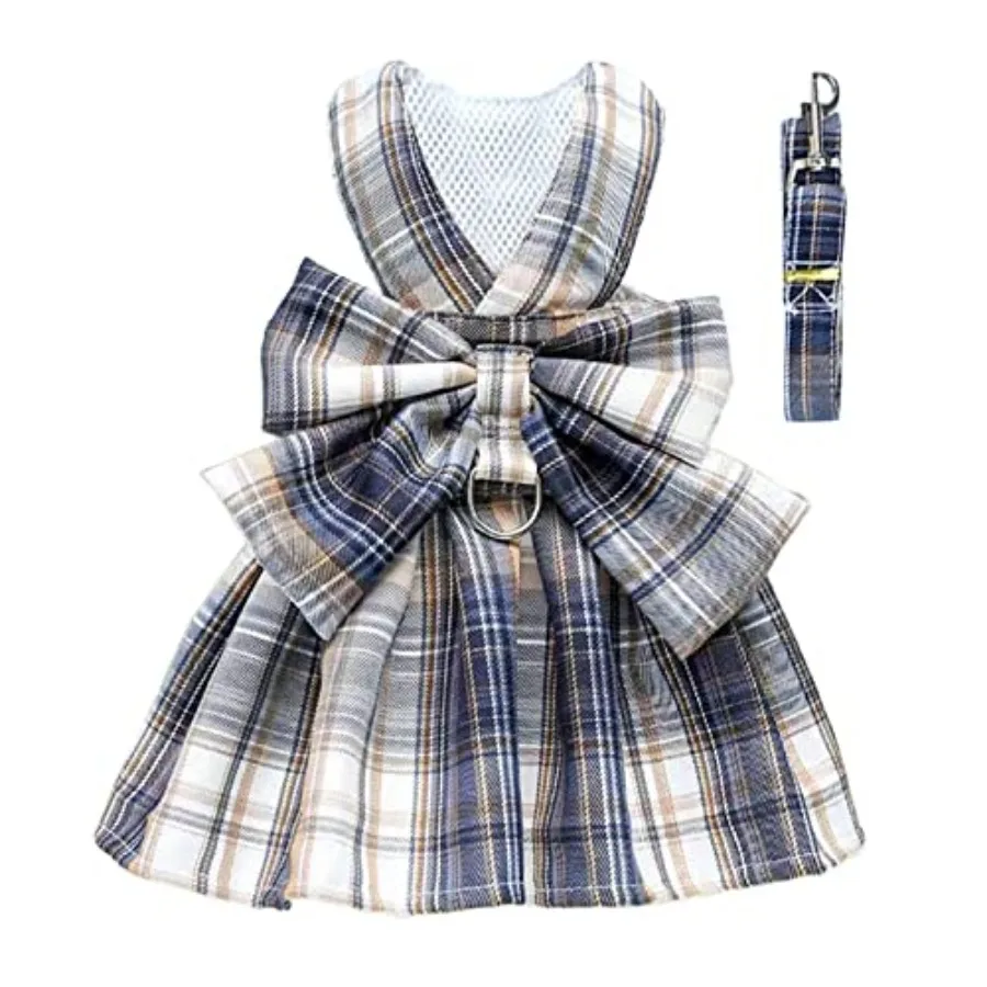 Plaid Dog Dress Bow Tie Harness Leash Set for Small Dogs Cats Girl Cute Princess Dog Dresses Spring Summer Puppy Bunny Rabbit C
Plaid Dog Dress Bow Tie Harness Leash Set for Small Dogs Cats Girl Cute Princess Dog Dresses Spring Summer Puppy Bunny Rabbit C