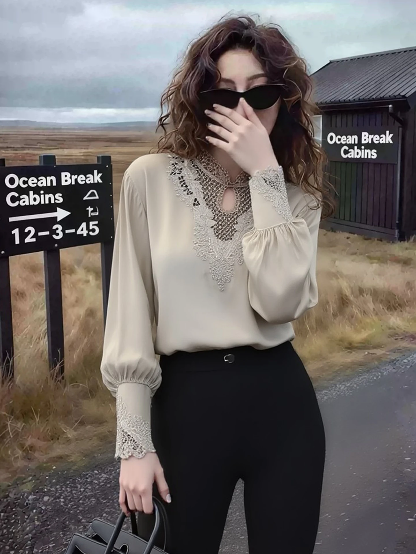 Elegant Lace Splice Long Sleeve Women's Shirt Korean Style Commute Straight Tube Silk Fashion Spring New Arrival Shirt
Elegant Lace Splice Long Sleeve Women's Shirt Korean Style Commute Straight Tube Silk Fashion Spring New Arrival Shirt
