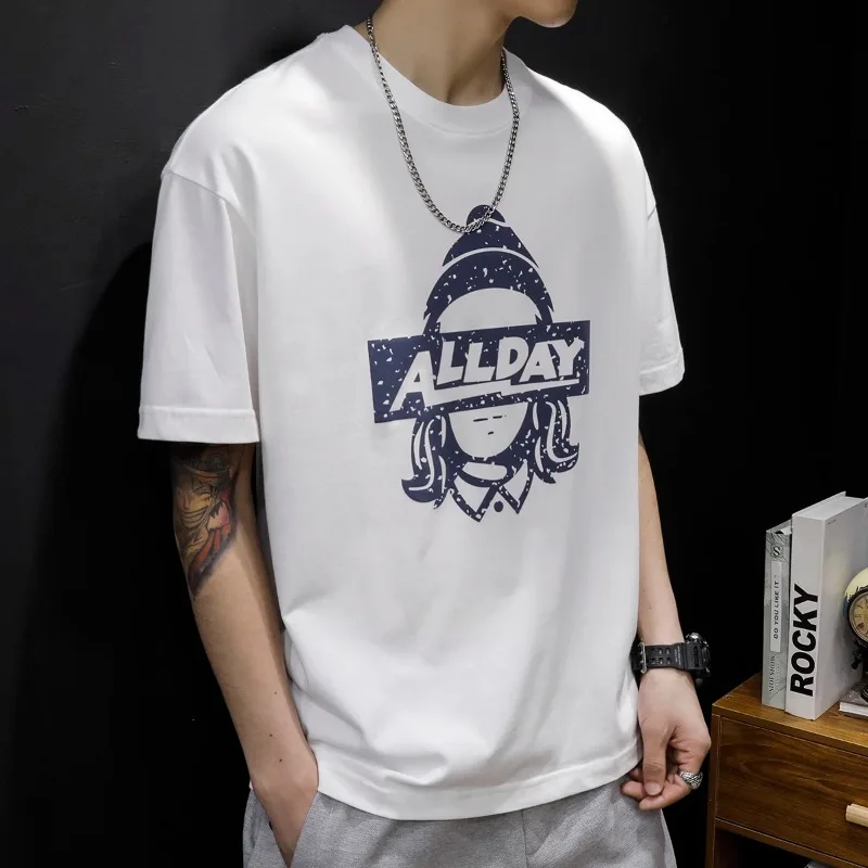 Футболка мужская с коротким рукавом, модная брендовая свободная хлопковая рубашка с коротким рукавом, большие размеры, на лето 
Футболка мужская с коротким рукавом, модная брендовая свободная хлопковая рубашка с коротким рукавом, большие размеры, на лето