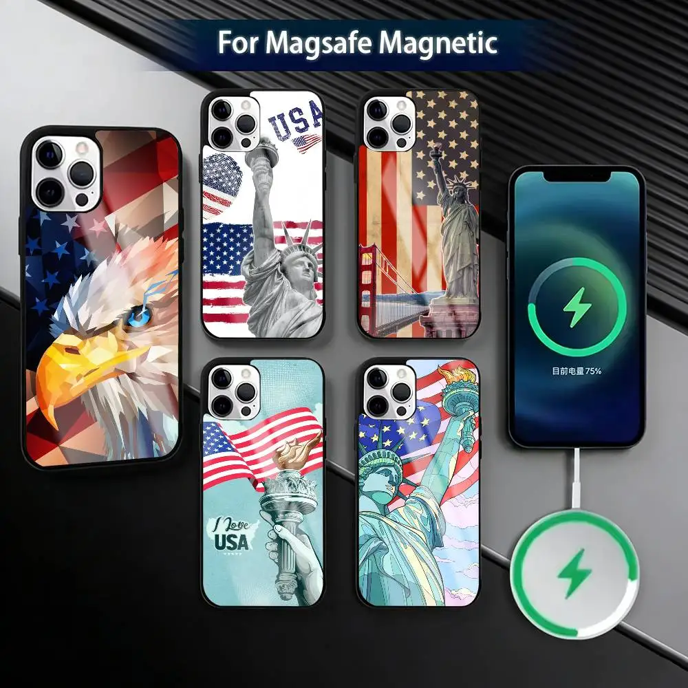 America USA Flag Phone Case For iPhone17,16,15,14,13,12,11 Plus,Pro Magnetic with Magsafe Wireless Charging
America USA Flag Phone Case For iPhone17,16,15,14,13,12,11 Plus,Pro Magnetic with Magsafe Wireless Charging