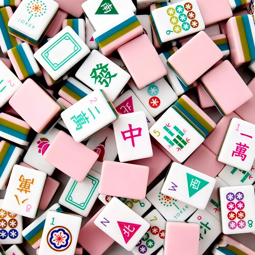 Vintage Triangular Print American Mahjong Cards 4-Layer Light Pink 160PCS Acrylic Mahjong Tiles Set for Family Party Leisure
Vintage Triangular Print American Mahjong Cards 4-Layer Light Pink 160PCS Acrylic Mahjong Tiles Set for Family Party Leisure