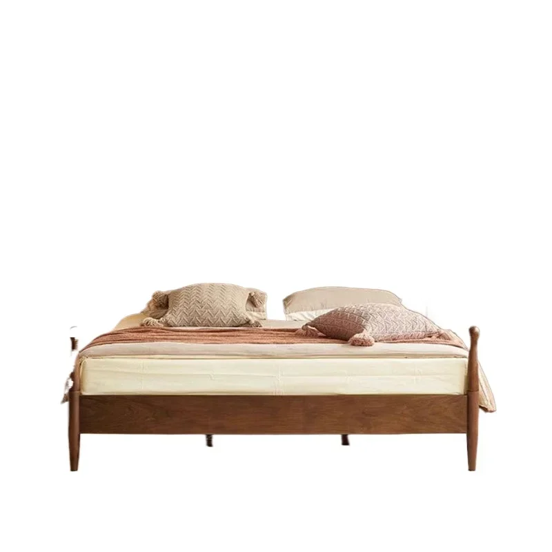 North American black walnut double bed 1.8 meters American retro all solid wood master bedroom cherry wood simple log bed
North American black walnut double bed 1.8 meters American retro all solid wood master bedroom cherry wood simple log bed