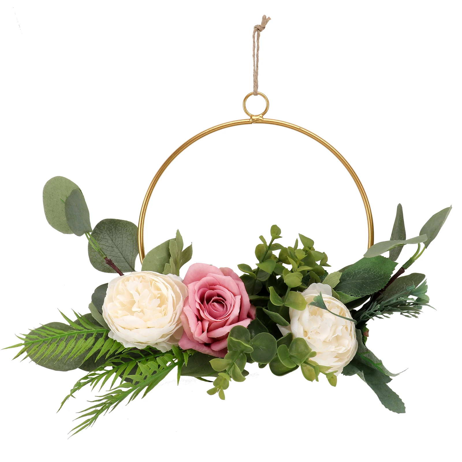1pc Artificial Garland Wreath Floral Decor Hoop Wall Hanging Christmas New Year Metal Peony Leaves Home Cafe Wedding Door
1pc Artificial Garland Wreath Floral Decor Hoop Wall Hanging Christmas New Year Metal Peony Leaves Home Cafe Wedding Door