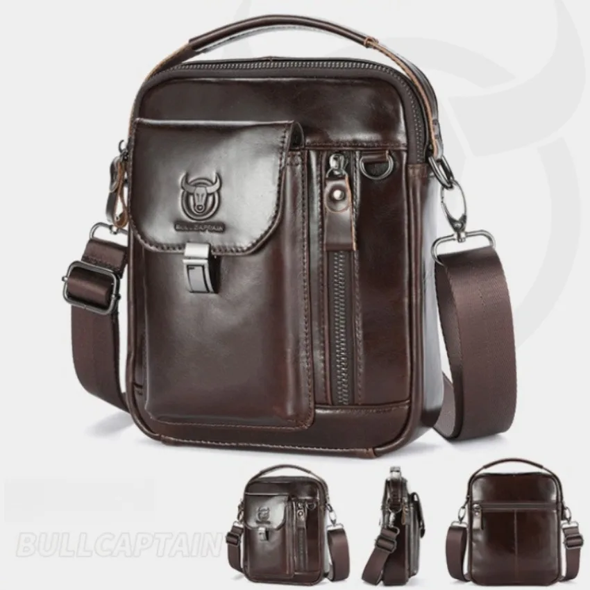 Brand men's genuine leather shoulder bag, large capacity multi pocket crossbody bag, essential travel handbag for 8-inch iPad
Brand men's genuine leather shoulder bag, large capacity multi pocket crossbody bag, essential travel handbag for 8-inch iPad