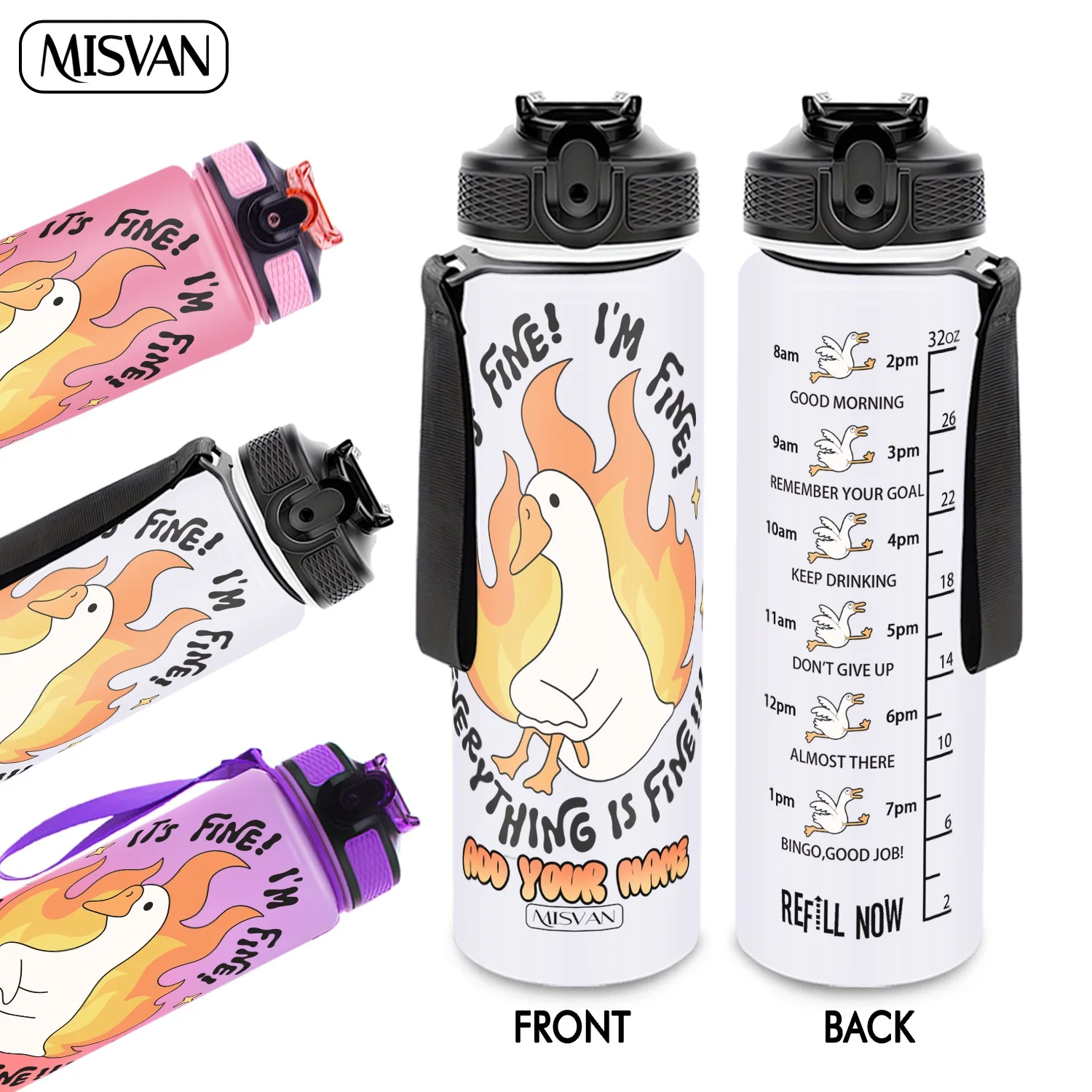 Бутылка для воды 32 унции с индивидуальной гравировкой, с мотивирующими цитатами Flame Duck, для ежедневного увлажнения организма, для спортзала, активного отдыха и велоспорта.
Бутылка для воды 32 унции с индивидуальной гравировкой, с мотивирующими цитатами Flame Duck, для ежедневного увлажнения организма, для спортзала, активного отдыха и велоспорта.