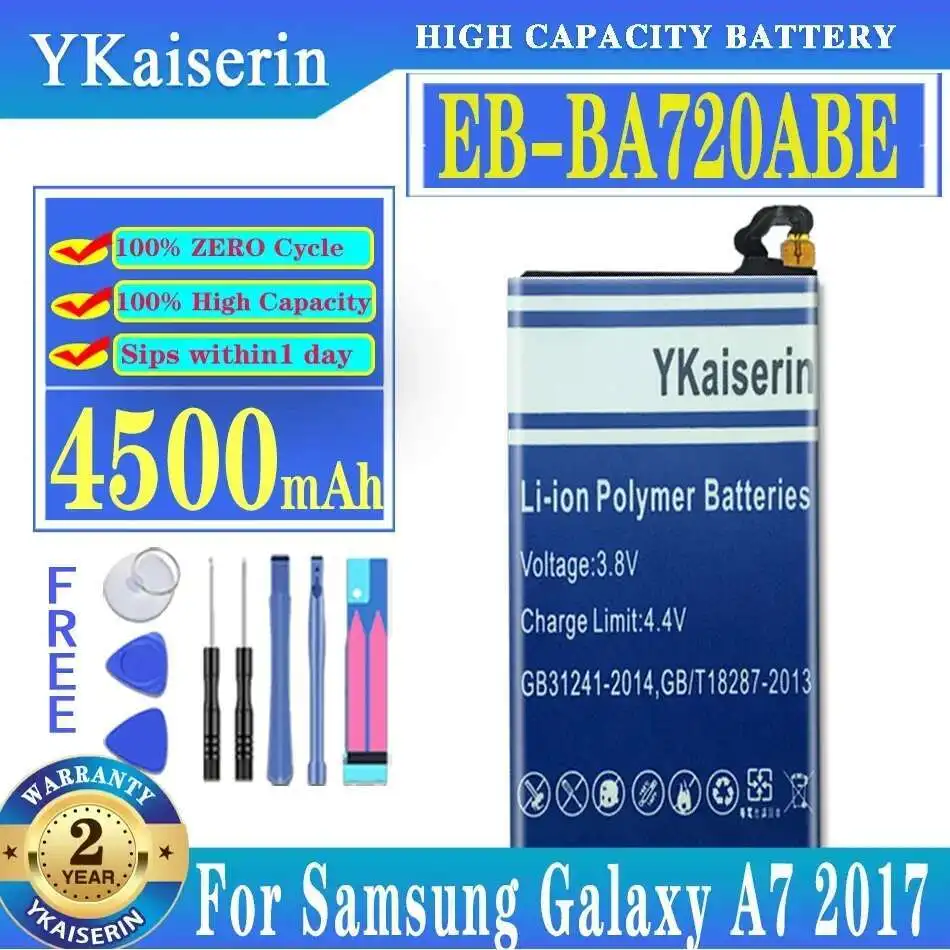 Battery EB-BA720ABE 4500Mah For Samsung Galaxy A7 2017 SM-A720 A720F A720S J7 Pro SM-J730F
Battery EB-BA720ABE 4500Mah For Samsung Galaxy A7 2017 SM-A720 A720F A720S J7 Pro SM-J730F