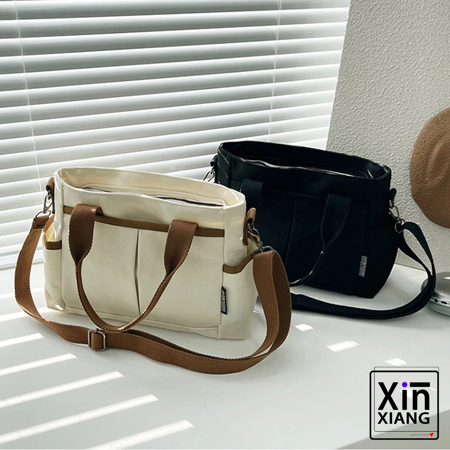 Women's Canvas Tote bag Multifunctional Large Capacity Zipper Messenger Bag Student Casual Handbag Designer Bag
Women's Canvas Tote bag Multifunctional Large Capacity Zipper Messenger Bag Student Casual Handbag Designer Bag