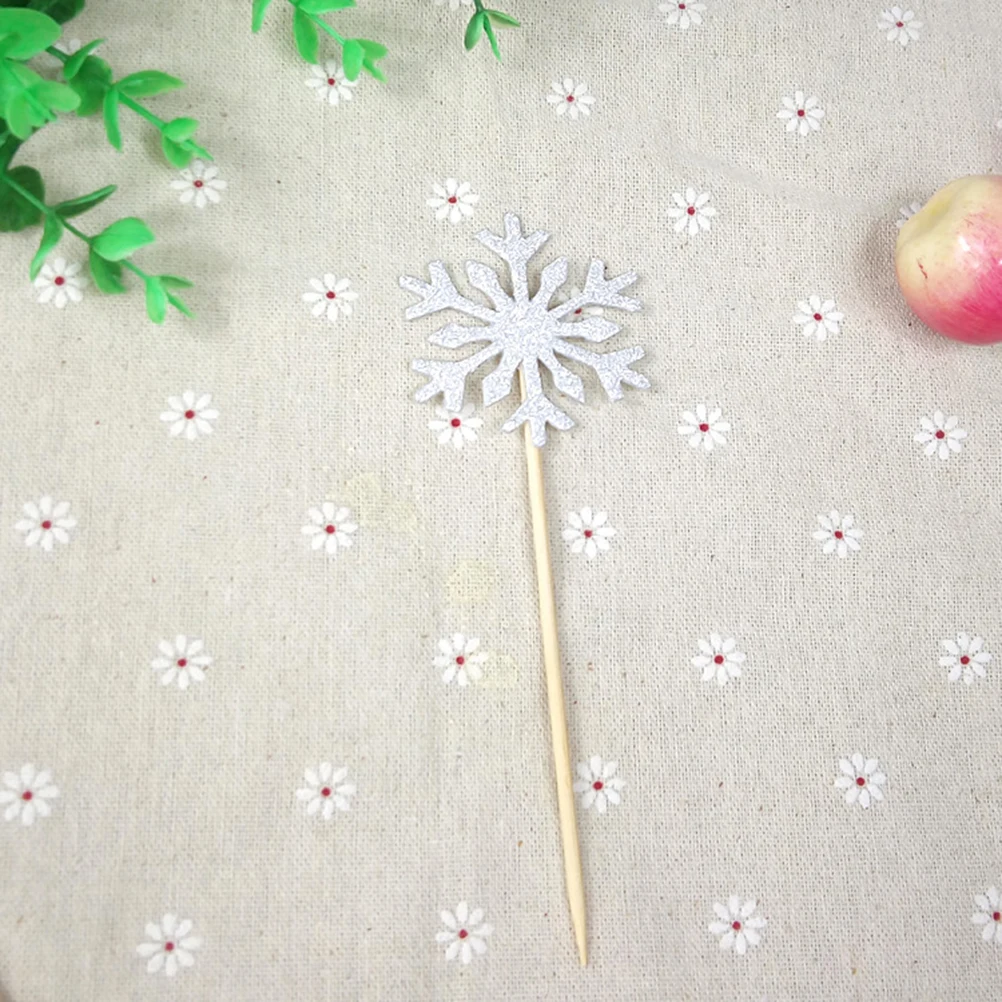 20 Pcs Snowflake Cake Toppers Glitter Decorative Cupcake Picks Christmas Party Birthday Decoration Cake Accessories
20 Pcs Snowflake Cake Toppers Glitter Decorative Cupcake Picks Christmas Party Birthday Decoration Cake Accessories