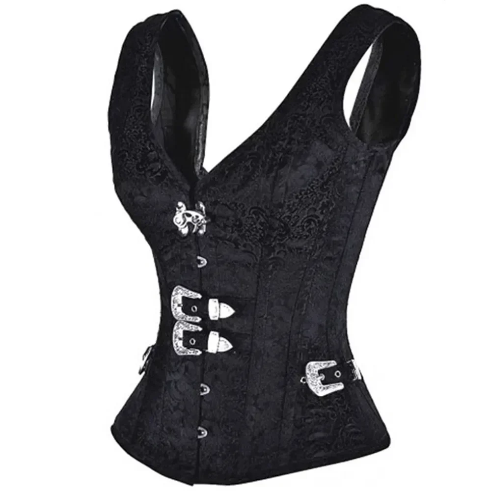 12 Steel Boned Steampunk Corset Vest Women Vintage Gothic Overbust Bustiers Shapewear Corselet
12 Steel Boned Steampunk Corset Vest Women Vintage Gothic Overbust Bustiers Shapewear Corselet
