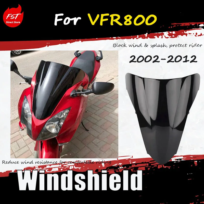 For VFR800 - Rear window deflector for front windshield and front windshield mirror was added in 2002-2012.
For VFR800 - Rear window deflector for front windshield and front windshield mirror was added in 2002-2012.