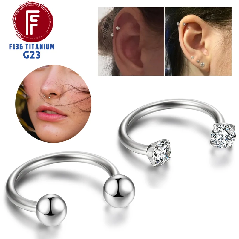 F136 Titanium Tragus Piercing Septum Nose Hoop Ring Labret Helix Cartilage 16G Body Hinged Segment Clicker Women Earring Jewelry
F136 Titanium Tragus Piercing Septum Nose Hoop Ring Labret Helix Cartilage 16G Body Hinged Segment Clicker Women Earring Jewelry