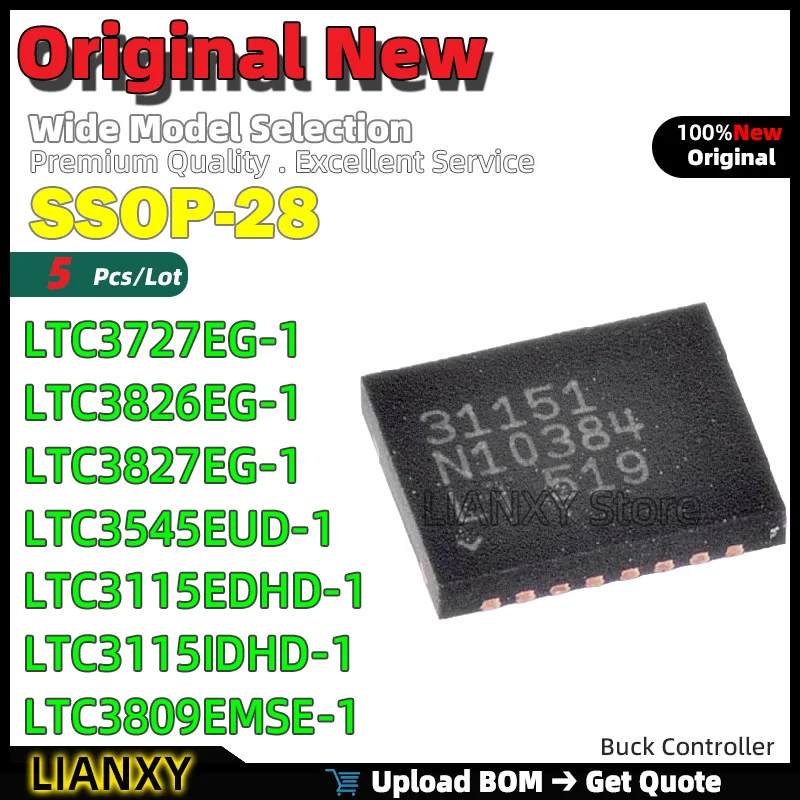 5pcs SSOP-28 LTC3727EG-1 LTC3826EG-1 LTC3827EG-1 LTC3545EUD-1 LTC3115EDHD-1 LTC3115IDHD-1 LTC3809EMSE-1 Buck Controller New
5pcs SSOP-28 LTC3727EG-1 LTC3826EG-1 LTC3827EG-1 LTC3545EUD-1 LTC3115EDHD-1 LTC3115IDHD-1 LTC3809EMSE-1 Buck Controller New