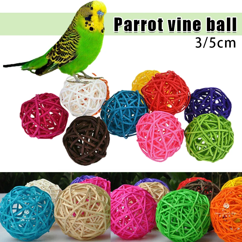 10/20pcs Colorful Rattan Balls Parrot Toys Bird Interactive Bite Chew Toys For Parakeet Budgie Cage Accessories Bird Toys
10/20pcs Colorful Rattan Balls Parrot Toys Bird Interactive Bite Chew Toys For Parakeet Budgie Cage Accessories Bird Toys