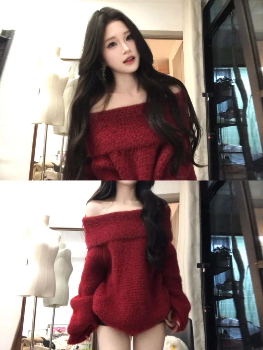 Cisas New Year Red Spicy oulder Sweater Women's Autumn Winter Thiened Outerwear Medium Length Knitted Lazy Top
Cisas New Year Red Spicy oulder Sweater Women's Autumn Winter Thiened Outerwear Medium Length Knitted Lazy Top