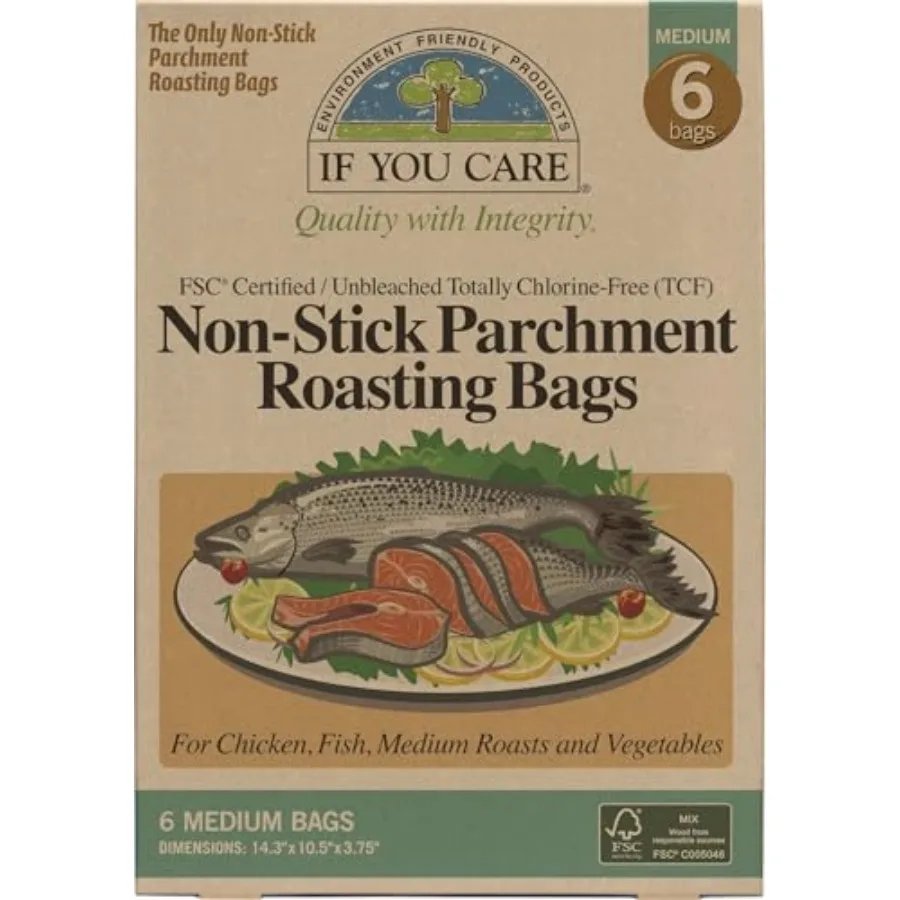 J25073 Non-Stick Parchment Roasting Bags, Medium, Natural
J25073 Non-Stick Parchment Roasting Bags, Medium, Natural