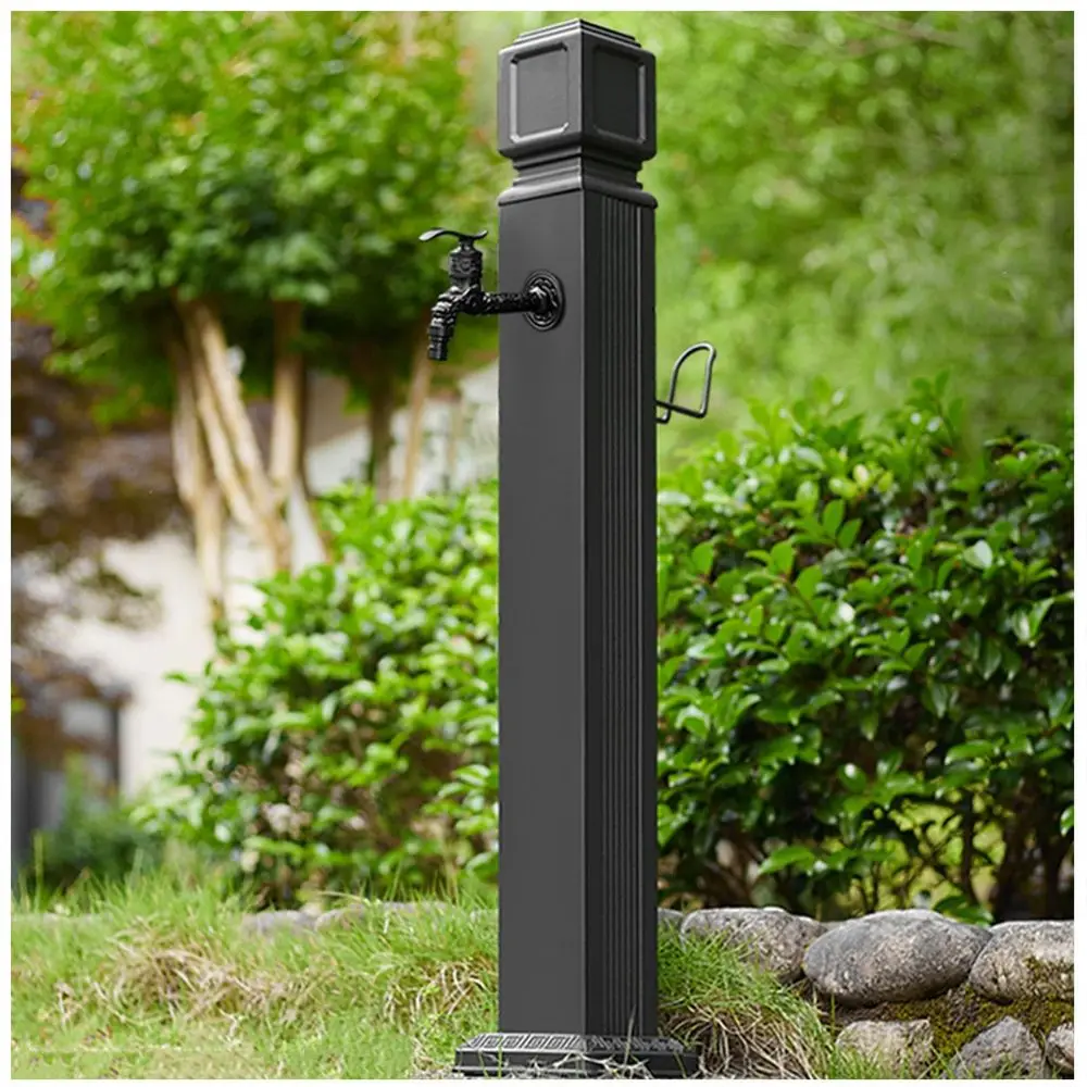 Steel Water Column Garden Tap with Extender, Spray Gun amp Hose Hanger, Freestanding Faucet with Antifreeze Feature
Steel Water Column Garden Tap with Extender, Spray Gun amp Hose Hanger, Freestanding Faucet with Antifreeze Feature