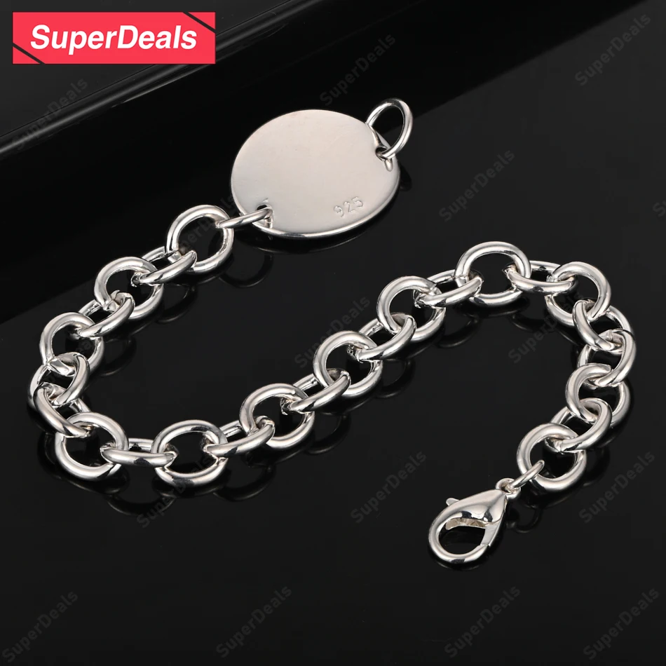 SuperDeals Round Sequin 925 Sterling Silver Smooth Bracelet Women Wedding Banquet Party Birthday Gift Accessories Men Jewelry
SuperDeals Round Sequin 925 Sterling Silver Smooth Bracelet Women Wedding Banquet Party Birthday Gift Accessories Men Jewelry