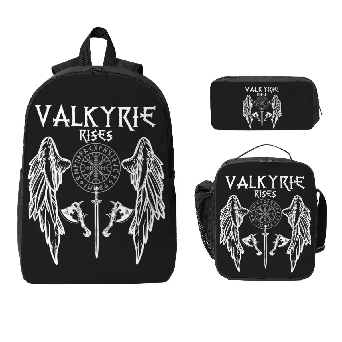 Valkyrie Viking Valhalla Odin Fighter Backpack BookBag School Bag Laptop Shoulder Bags 3ps Insulated Lunch Bag Pencil Case
Valkyrie Viking Valhalla Odin Fighter Backpack BookBag School Bag Laptop Shoulder Bags 3ps Insulated Lunch Bag Pencil Case