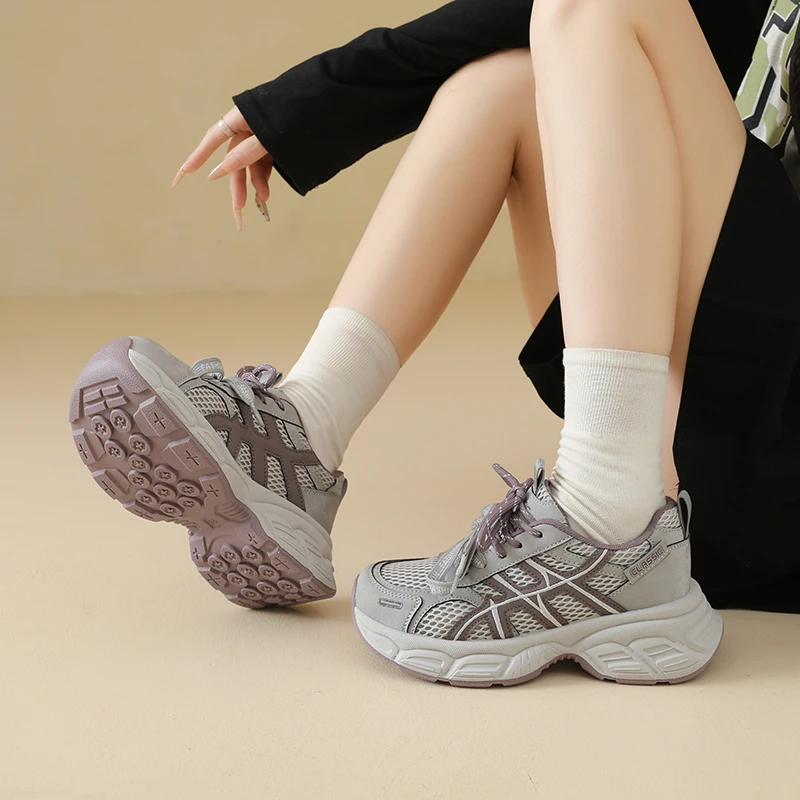    Women's Sporty Breathable Mesh Slip-On Shoes Comfortable Thick Bottom Heightening Dad Shoes Versatile Casual Spring New St
   Women's Sporty Breathable Mesh Slip-On Shoes Comfortable Thick Bottom Heightening Dad Shoes Versatile Casual Spring New St
