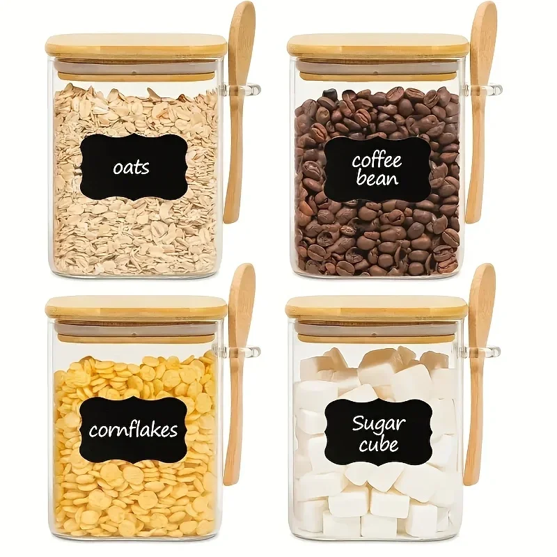 2/4Pcs-540Ml Kitchen Glass Spice Jars, Glass Containers with Bamboo Lids, Square Food Storage Containers,
2/4Pcs-540Ml Kitchen Glass Spice Jars, Glass Containers with Bamboo Lids, Square Food Storage Containers,