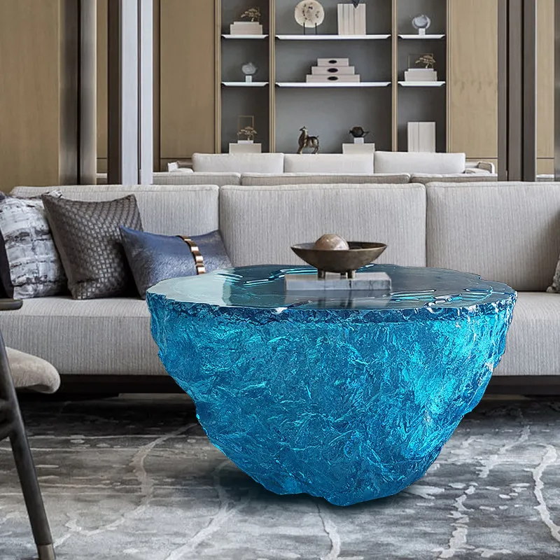 Home Villa Hotel Living Room Designer Coffee Table High Art Blue Heart of the Ocean Resin Round Table
Home Villa Hotel Living Room Designer Coffee Table High Art Blue Heart of the Ocean Resin Round Table