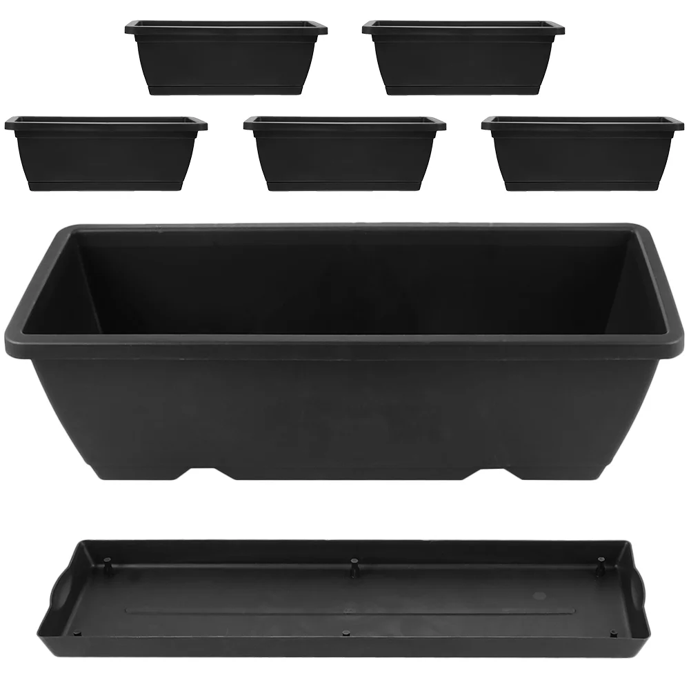 6 Pcs Square Flower Pot Garden Pots Plastic Planters Household Window Boxes Patio Outdoor Rectangular
6 Pcs Square Flower Pot Garden Pots Plastic Planters Household Window Boxes Patio Outdoor Rectangular