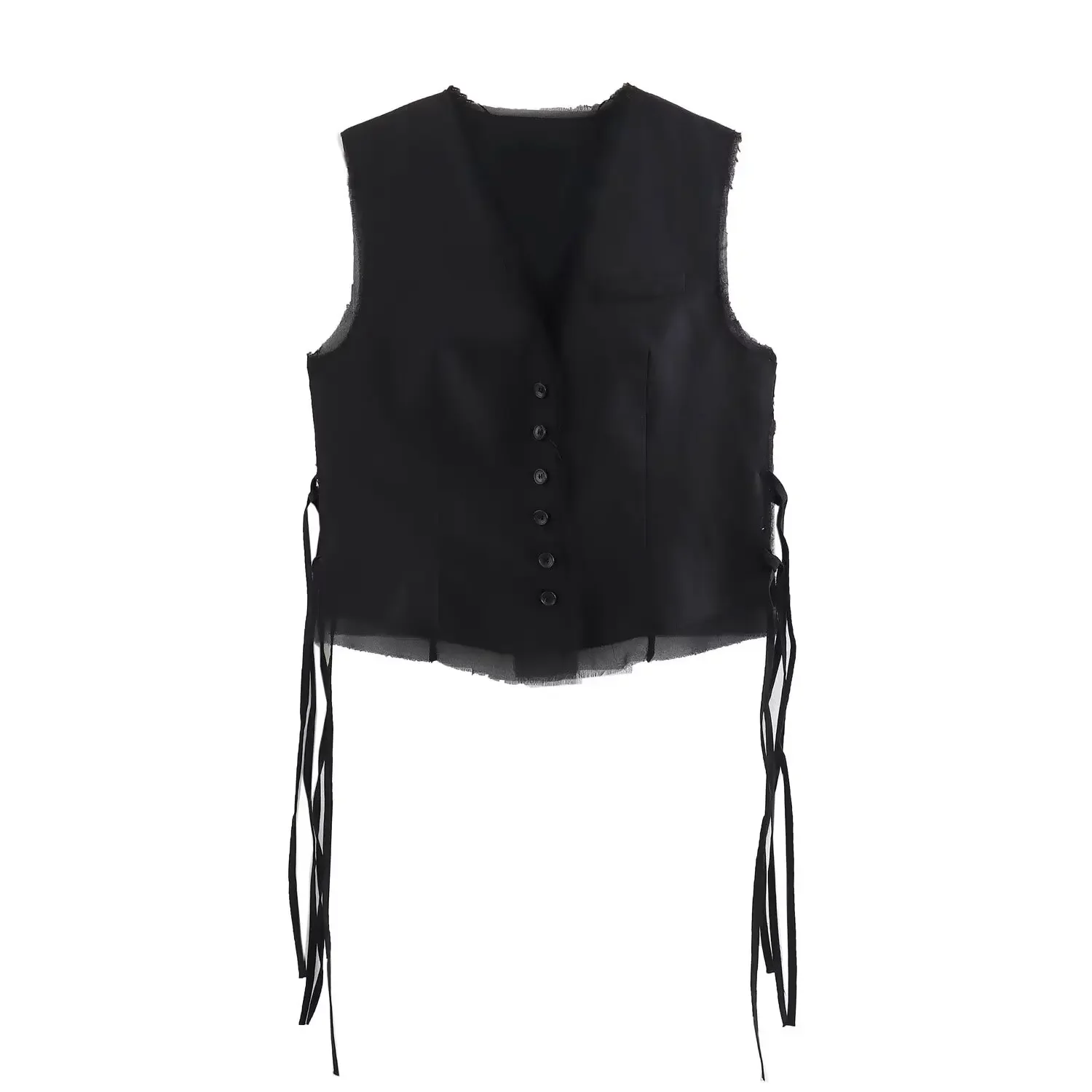Women's 2024 New Fashion Temperament Joker Stitching Design Bow Short Vest Retro Sleeveless Vest Chic Top.
Women's 2024 New Fashion Temperament Joker Stitching Design Bow Short Vest Retro Sleeveless Vest Chic Top.
