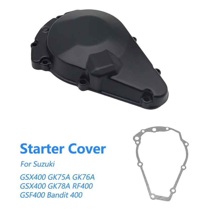 Левая боковая крышка стартера для Suzuki GK75A GK76A GK78A GSX400 RF400 GSF400 Bandit, все модели, замена картера
Левая боковая крышка стартера для Suzuki GK75A GK76A GK78A GSX400 RF400 GSF400 Bandit, все модели, замена картера