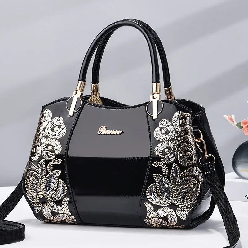 Fashion Embroidered Women's Bag Shaped Boston Women's Crossbody Bag Patent Leather Large Capacity Womens Handbag Bolsos Mujer
Fashion Embroidered Women's Bag Shaped Boston Women's Crossbody Bag Patent Leather Large Capacity Womens Handbag Bolsos Mujer
