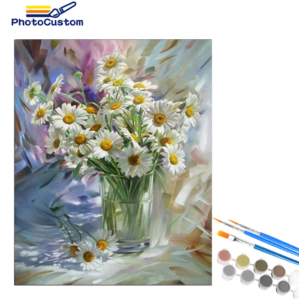 PhotoCustom DIY Handwork Oil Painting By Number Flower Acrylic Paint Unframe On Canvas Coloring By Numbers For Home Decor Artwor
PhotoCustom DIY Handwork Oil Painting By Number Flower Acrylic Paint Unframe On Canvas Coloring By Numbers For Home Decor Artwor