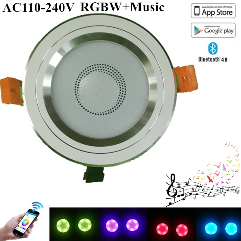 KINLAMS Smart Bluetooth LED Ceiling Downlight 14W RGBW Dimmable LED Down Light 100-240V SMD5050 RGB+White App Control Down Light
KINLAMS Smart Bluetooth LED Ceiling Downlight 14W RGBW Dimmable LED Down Light 100-240V SMD5050 RGB+White App Control Down Light