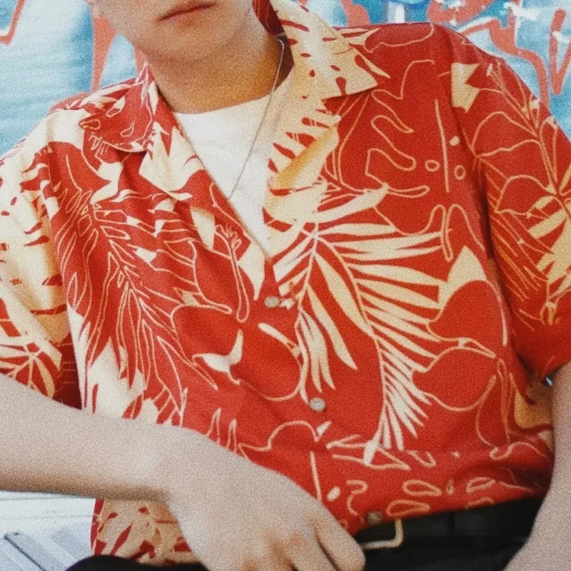 Женская рубашка, уличная одежда, повседневная универсальная корейская мода с цветочным принтом, популярная повседневная винтажная мешковатая уютная отложной воротник, летняя Mujer 
Женская рубашка, уличная одежда, повседневная универсальная корейская мода с цветочным принтом, популярная повседневная винтажная мешковатая уютная отложной воротник, летняя Mujer