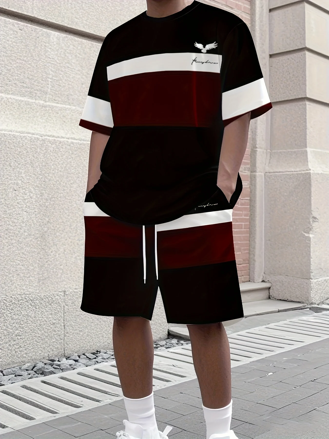 The new men's set for summer 2025 is a casual fashionable soft comfortable and breathable 3D striped pattern print
The new men's set for summer 2025 is a casual fashionable soft comfortable and breathable 3D striped pattern print