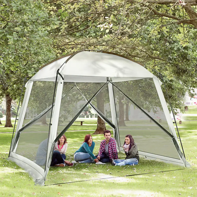 Garden Tent for 6-8 People with 4 Mosquito Nets and 2 Doors, UV50+ Protection, Includes Carrying Bag-3x3 m, White
Garden Tent for 6-8 People with 4 Mosquito Nets and 2 Doors, UV50+ Protection, Includes Carrying Bag-3x3 m, White