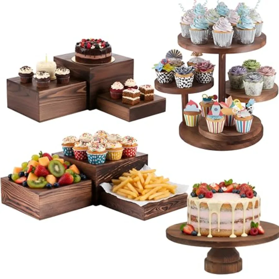 4 Tier Round Cupcake Tower Stand Set of 8 Wood Cake Stand with Tiered Tray Decoration Wooden Display Risers Rustic Buffet Servi
4 Tier Round Cupcake Tower Stand Set of 8 Wood Cake Stand with Tiered Tray Decoration Wooden Display Risers Rustic Buffet Servi