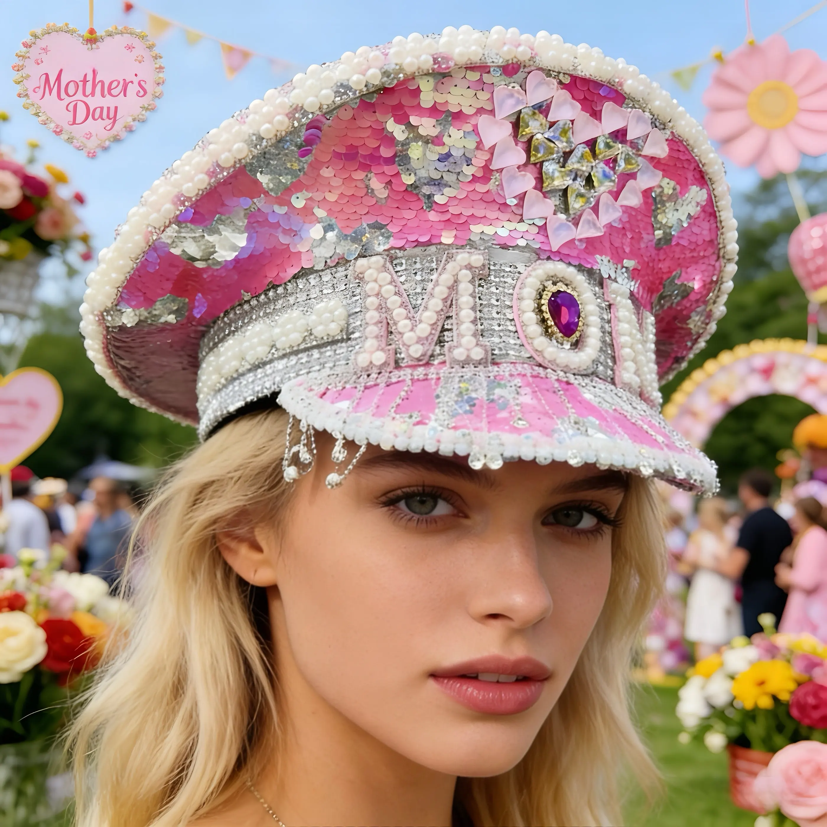 HongLuan Pink Fashion Valentine's Day Captain Hat Rhinestone for Festival Woman, Vintage Military Accessories & Military Cap Man
HongLuan Pink Fashion Valentine's Day Captain Hat Rhinestone for Festival Woman, Vintage Military Accessories & Military Cap Man