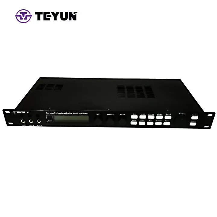 TEYUN X5 Профессиональный контроллер аудиоэффектов KTV DJ Караоке Антикрик DSP Передний аудиомикшер
TEYUN X5 Профессиональный контроллер аудиоэффектов KTV DJ Караоке Антикрик DSP Передний аудиомикшер