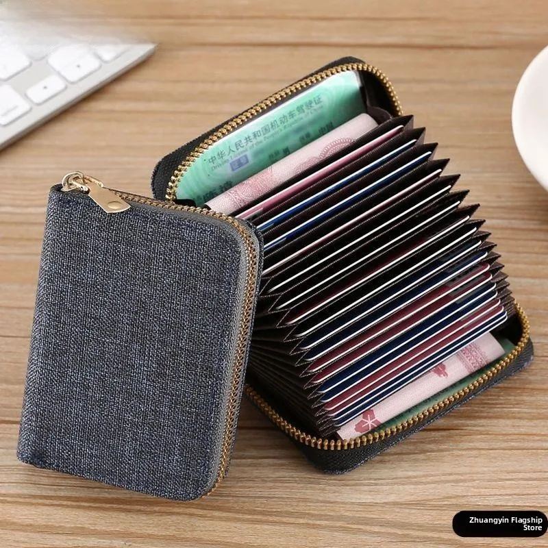 Men's Canvas Card Holder Multi-Slot Anti-Theft Anti-Magnetic Wallet for Credit Cards Driving License Fem Use Also Available
Men's Canvas Card Holder Multi-Slot Anti-Theft Anti-Magnetic Wallet for Credit Cards Driving License Fem Use Also Available
