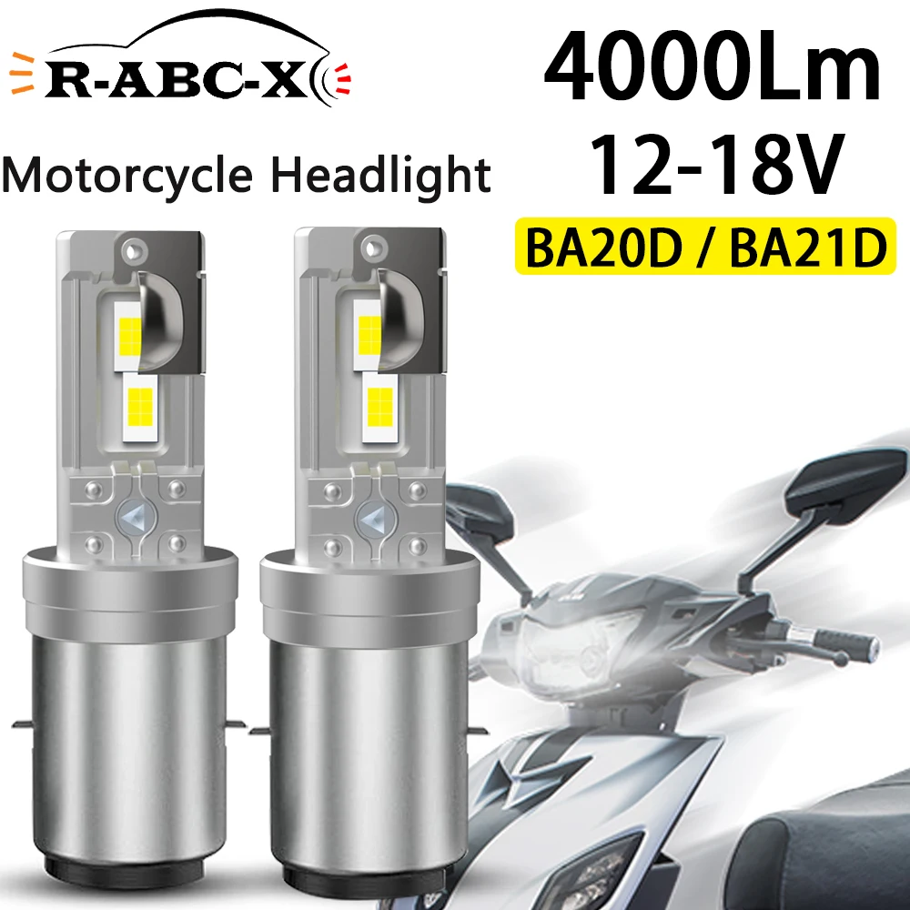 BA20D/BA21D/H6 LED Headlight Bulb 4000LM 6000K White 12-18V/10-60V Non-polarity High Low Beam IP65 Waterproof for Vespa Scooter
BA20D/BA21D/H6 LED Headlight Bulb 4000LM 6000K White 12-18V/10-60V Non-polarity High Low Beam IP65 Waterproof for Vespa Scooter