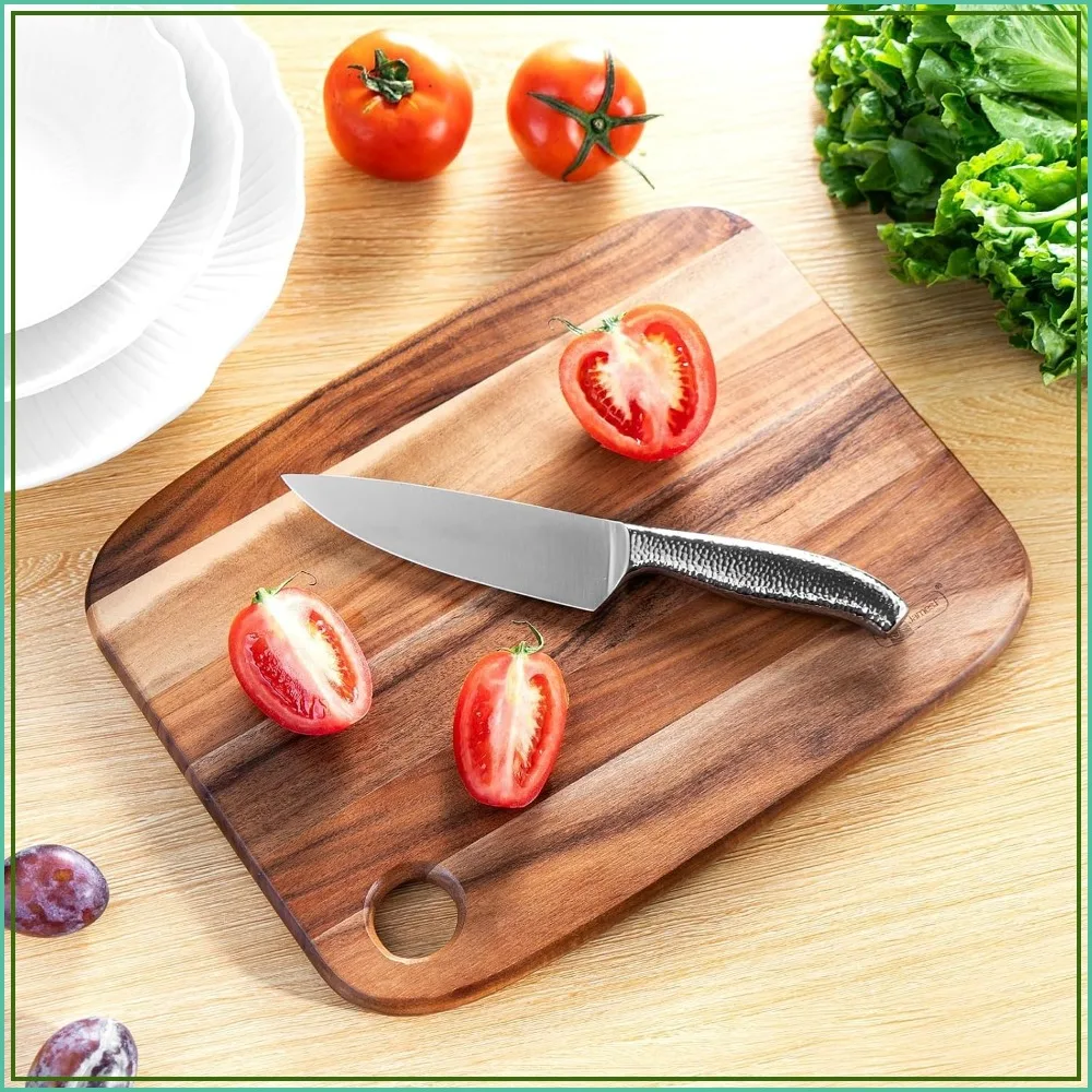Acacia Wood Cutting Board for Kitchen, Heavy Duty Chopping Board with Hanging Hole, Knife Friendly, 3 Sizes
Acacia Wood Cutting Board for Kitchen, Heavy Duty Chopping Board with Hanging Hole, Knife Friendly, 3 Sizes