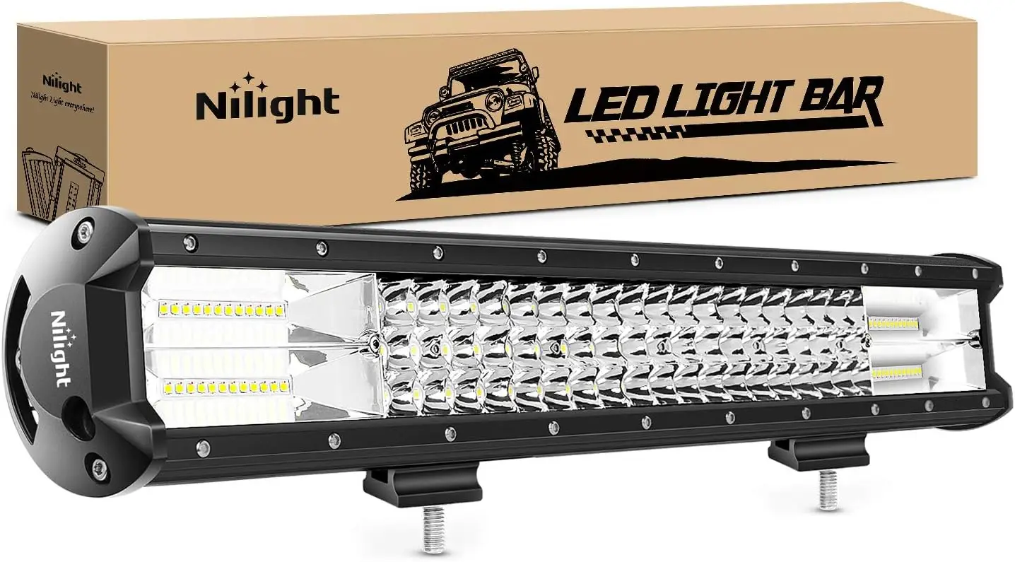 20Inch 288W Triple Row LED Light Bar, Flood Spot Combo 28800LM for Trucks & Boats, IP67 Waterproof, 2-Year Warranty
20Inch 288W Triple Row LED Light Bar, Flood Spot Combo 28800LM for Trucks & Boats, IP67 Waterproof, 2-Year Warranty