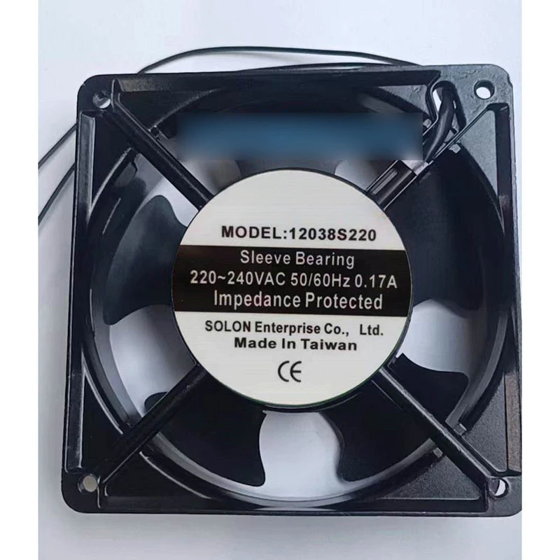 Y+1 PCS New for SOLON 12038S220 AC 220-240V 0.17A 12038 2 Wire AXIAL FAN#QW
Y+1 PCS New for SOLON 12038S220 AC 220-240V 0.17A 12038 2 Wire AXIAL FAN#QW