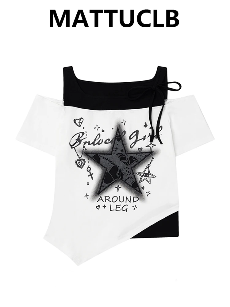 Summer Women Japanese Y2k Shoujo Dark Academia Fake Two Pieces Crop Top Coquette 2000s Short Sleeve T-Shirt Graphic Tees Gyaru
Summer Women Japanese Y2k Shoujo Dark Academia Fake Two Pieces Crop Top Coquette 2000s Short Sleeve T-Shirt Graphic Tees Gyaru