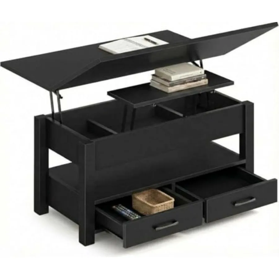 39.4" Lift Top Coffee Table with Hidden Storage, 2 Drawers, Convertible Wooden Center Table for Living Room, Home Office, Farmh
39.4" Lift Top Coffee Table with Hidden Storage, 2 Drawers, Convertible Wooden Center Table for Living Room, Home Office, Farmh