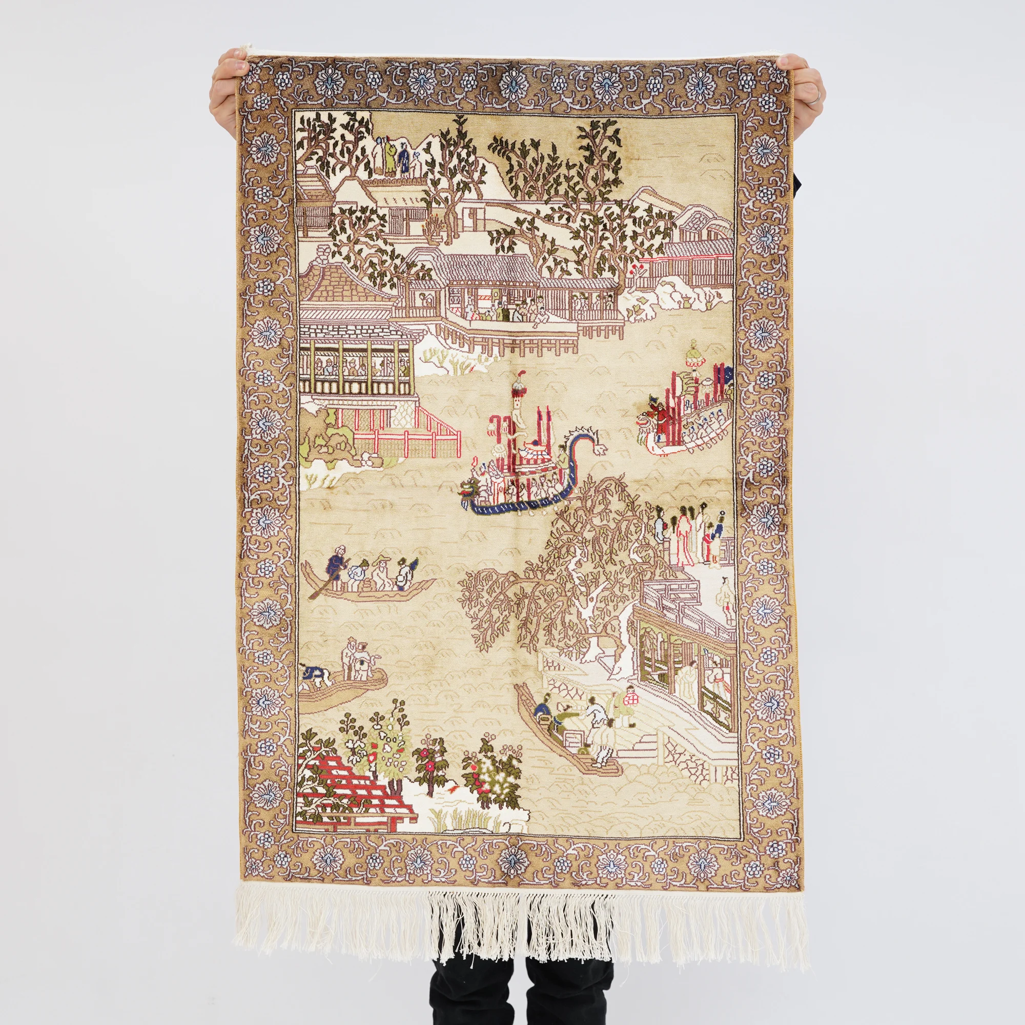 2'x3' Handmade Silk Rug Home Indoor Pictorial Exquisite Oriental Tapestry Carpet (LJH032)
2'x3' Handmade Silk Rug Home Indoor Pictorial Exquisite Oriental Tapestry Carpet (LJH032)