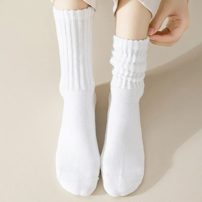 1/6 Pairs Women's Autumn Winter Mid-Calf Socks Fashionable Simple Solid Color Warm Comfortable Casual Stacked Knitted Socks
1/6 Pairs Women's Autumn Winter Mid-Calf Socks Fashionable Simple Solid Color Warm Comfortable Casual Stacked Knitted Socks