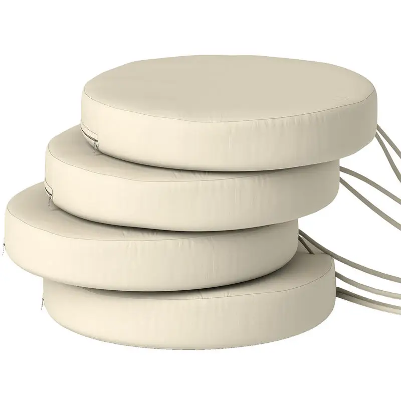 Patio Chair Cushions Set of 4 Round Seat Cushions for Dining Bistro Chairs Machine Washable, 15" x 15" x 3", Cream White
Patio Chair Cushions Set of 4 Round Seat Cushions for Dining Bistro Chairs Machine Washable, 15" x 15" x 3", Cream White