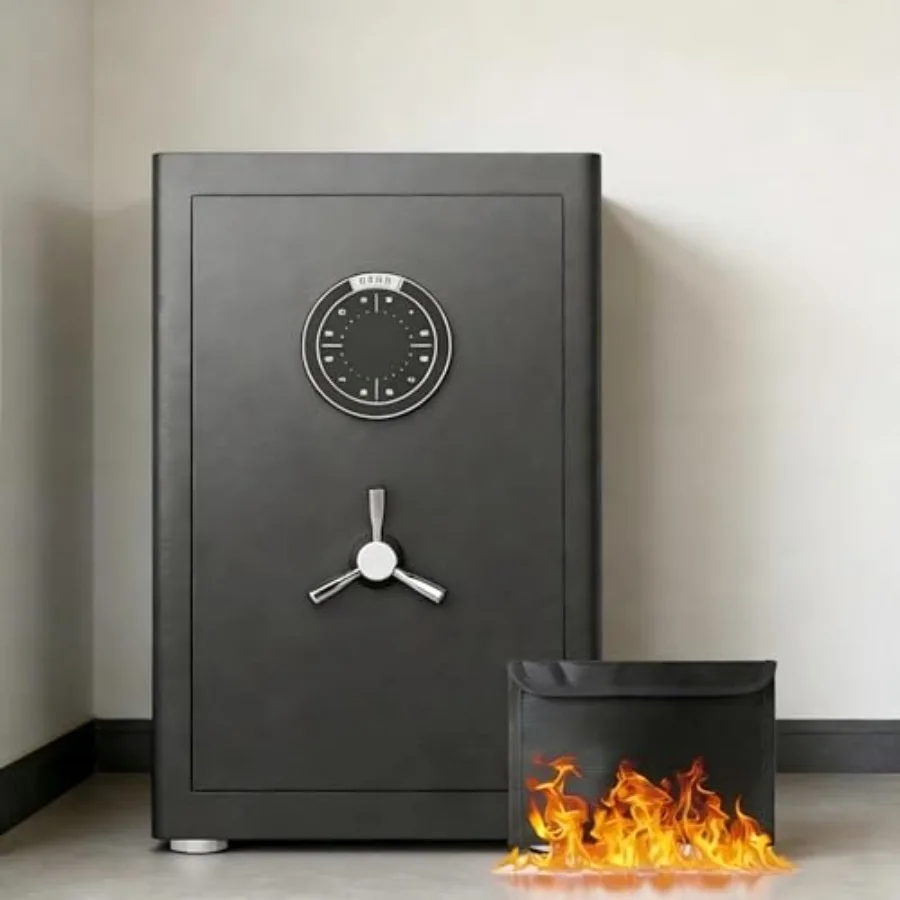 2.0 Cu Feet Home Safe, Heavy Duty Steel Cabinet Safes with Fireproof Document Bag, Digital Keypad, 3 Unlocking Methods, Dual Al
2.0 Cu Feet Home Safe, Heavy Duty Steel Cabinet Safes with Fireproof Document Bag, Digital Keypad, 3 Unlocking Methods, Dual Al