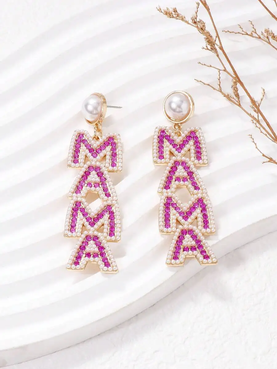 Pearl Letter MAMA Drop Earrings For Women Mothers Day Gift
Pearl Letter MAMA Drop Earrings For Women Mothers Day Gift