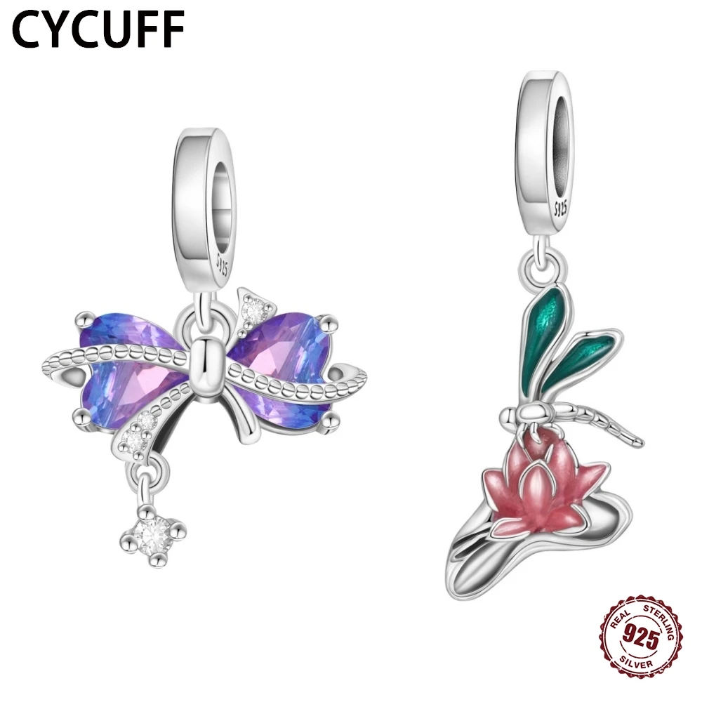 CYCUFF 925 Sterling Silver Purple Zircon Goddess supplies Love bow Pendant Bead Fit Bracelet DIY Romantic Birthday Party Jewelry
CYCUFF 925 Sterling Silver Purple Zircon Goddess supplies Love bow Pendant Bead Fit Bracelet DIY Romantic Birthday Party Jewelry